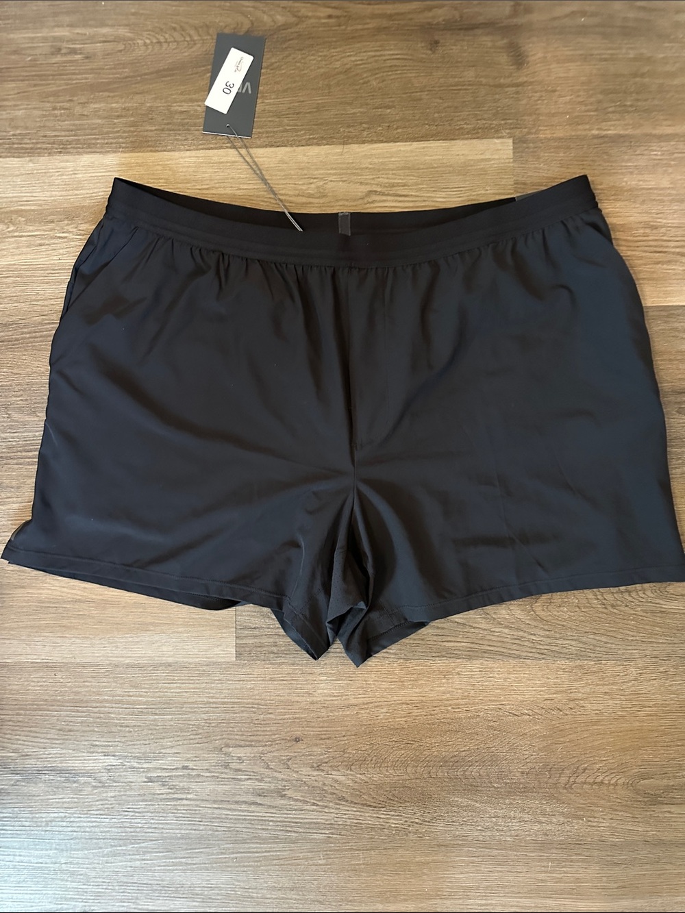 Men's Pure Black Active Short with Performance Features